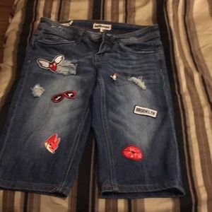 Patch work shorts